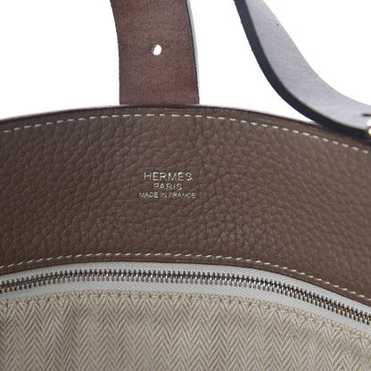Hermes Taurillon Clemence Marwari GM Etoupe 6 of 9