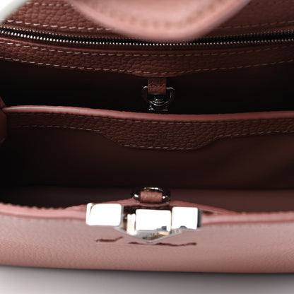 Louis Vuitton Taurillon Braided Capucines BB Bois De Rose Pink Black White 4 of 4