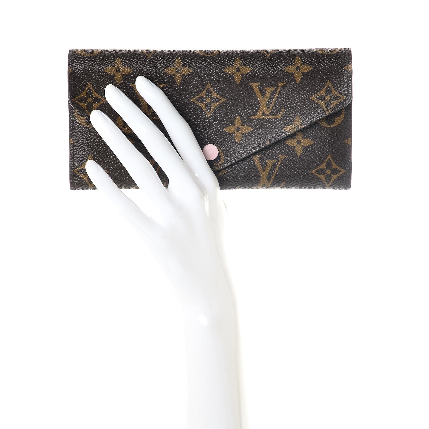 Louis Vuitton Monogram Josephine Wallet Rose Ballerine 2 of 11