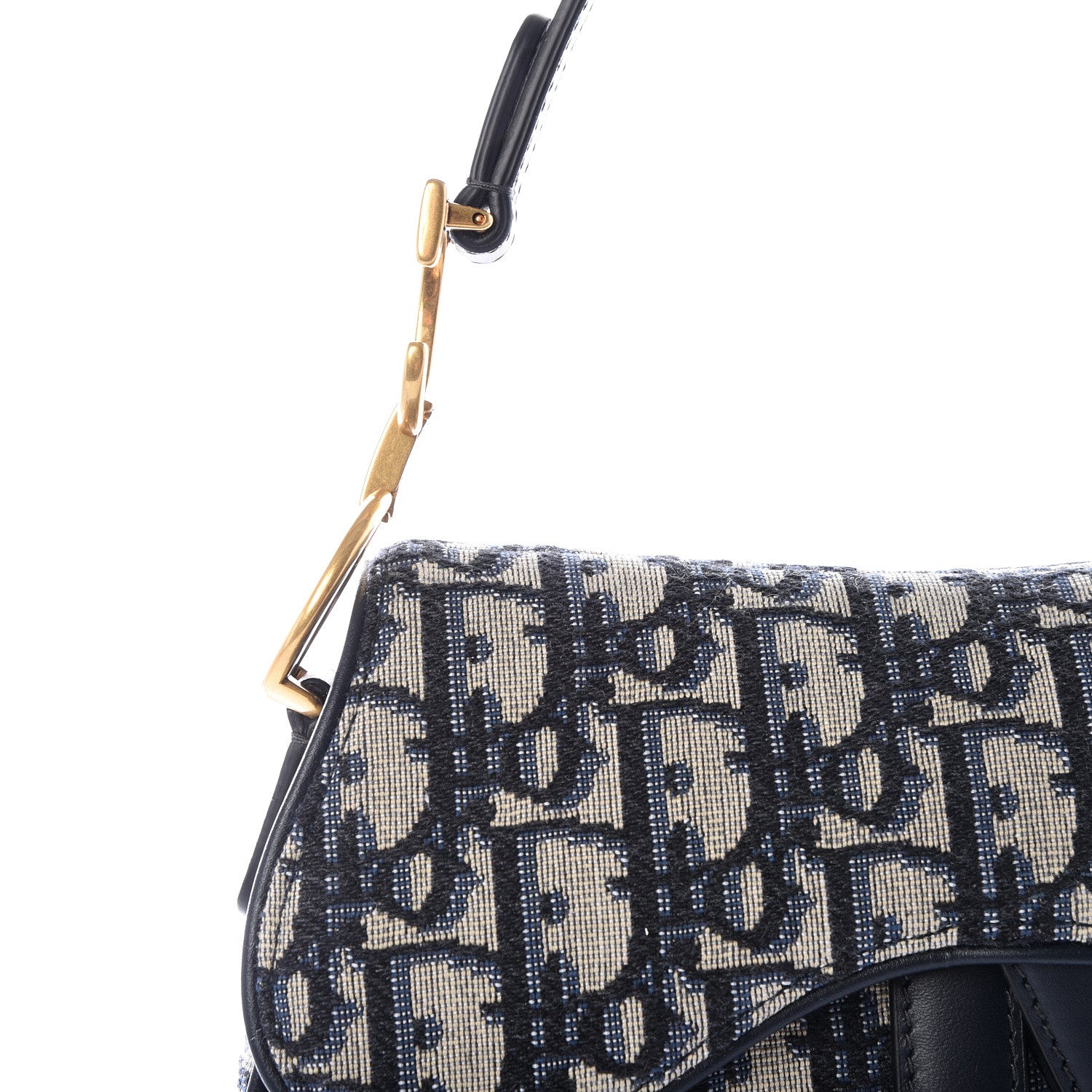 Christian Dior Oblique Mini Saddle Bag Blue 9 of 10
