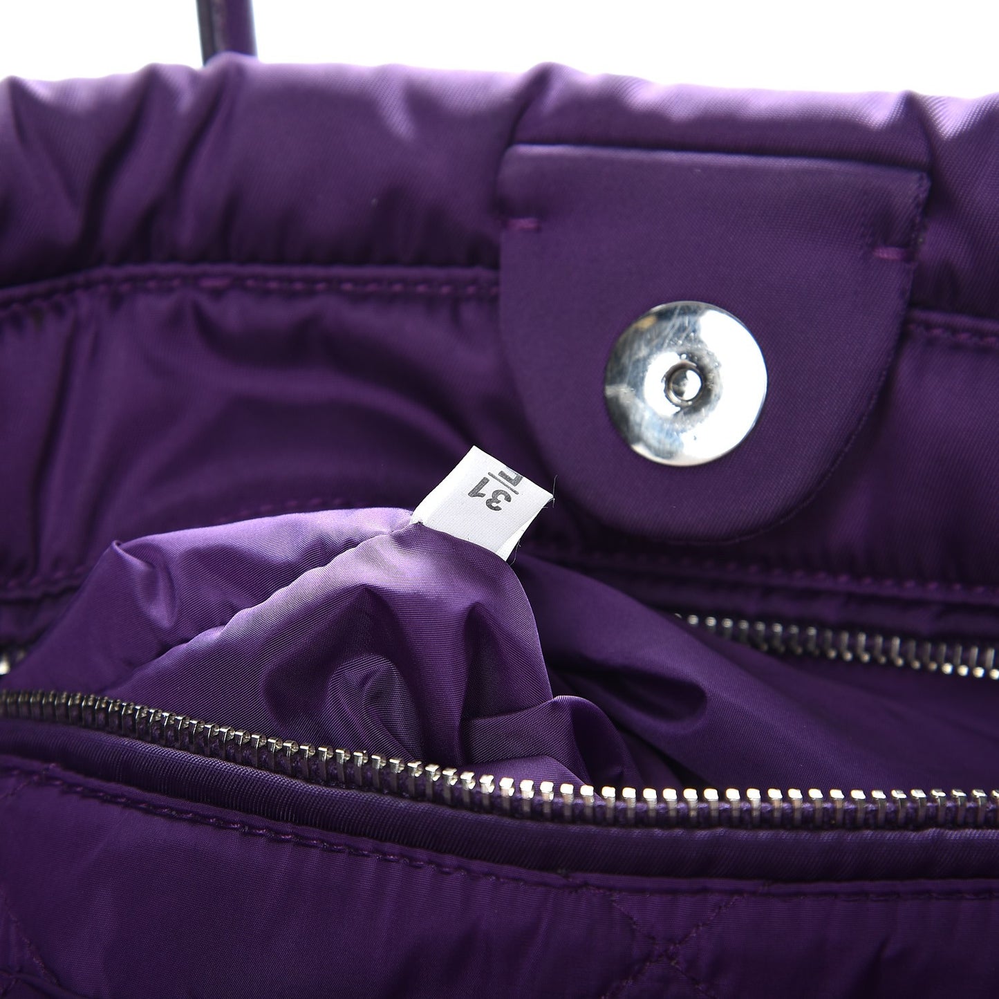 Tessuto Nylon Bomber Tote Purple