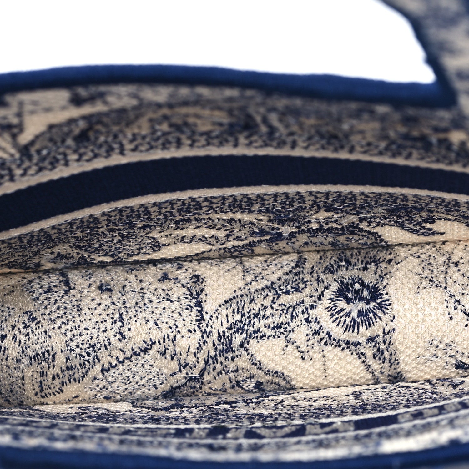 Christian Dior Canvas Embroidered Mini Toile De Jouy Book Tote  Blue 5 of 12