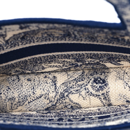 Christian Dior Canvas Embroidered Mini Toile De Jouy Book Tote  Blue 5 of 12