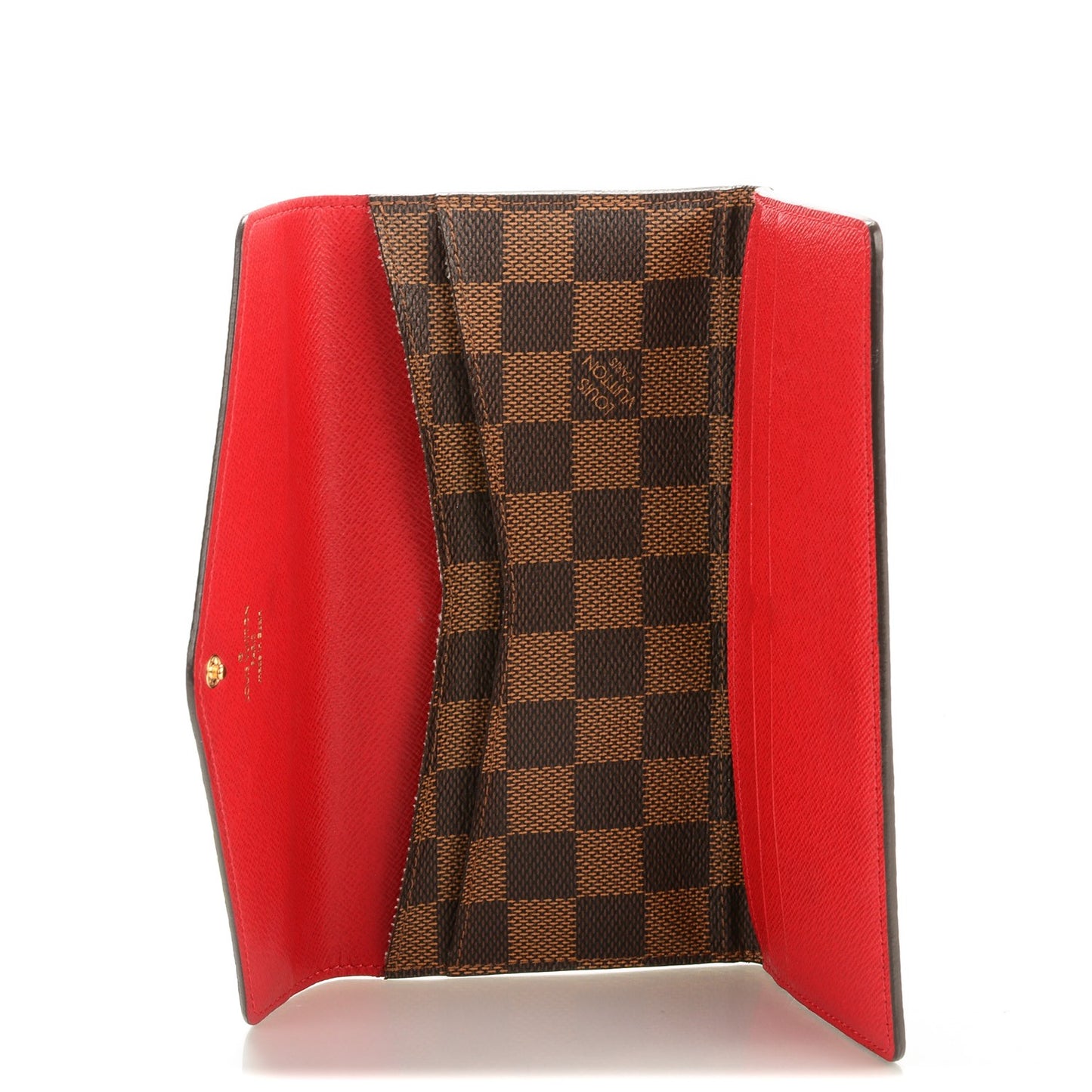 Damier Ebene Josephine Wallet Red