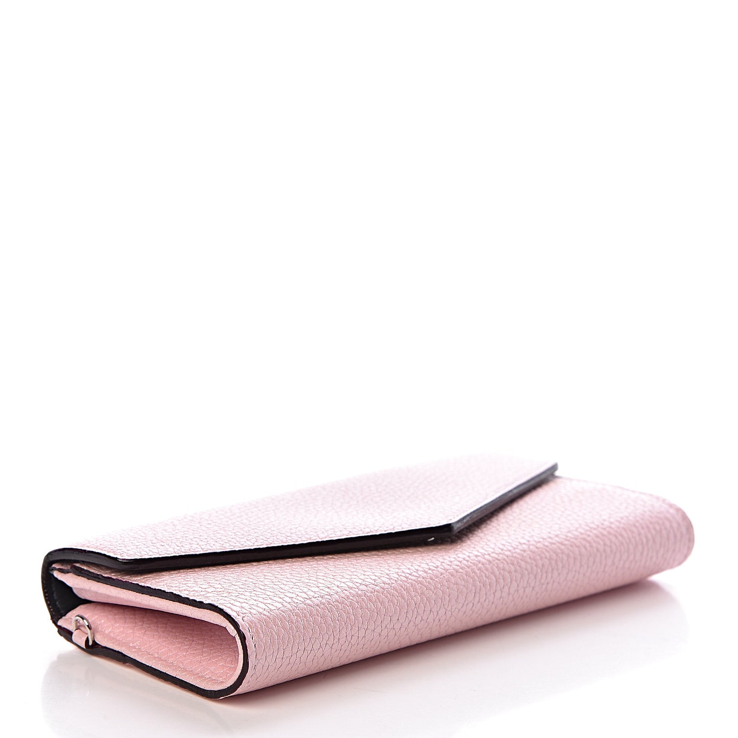 Metallic Bullcalf Diorissimo Slim Envelope Wallet Pink
