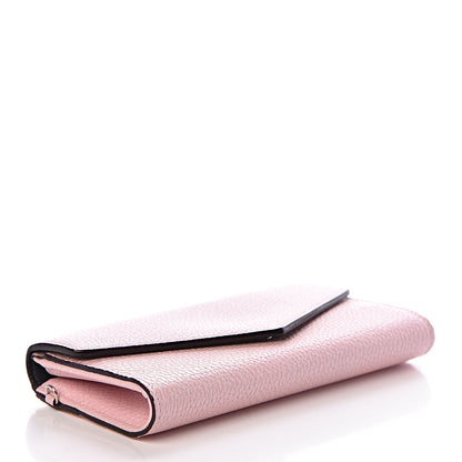 Christian Dior Metallic Bullcalf Diorissimo Slim Envelope Wallet Pink 4 of 13