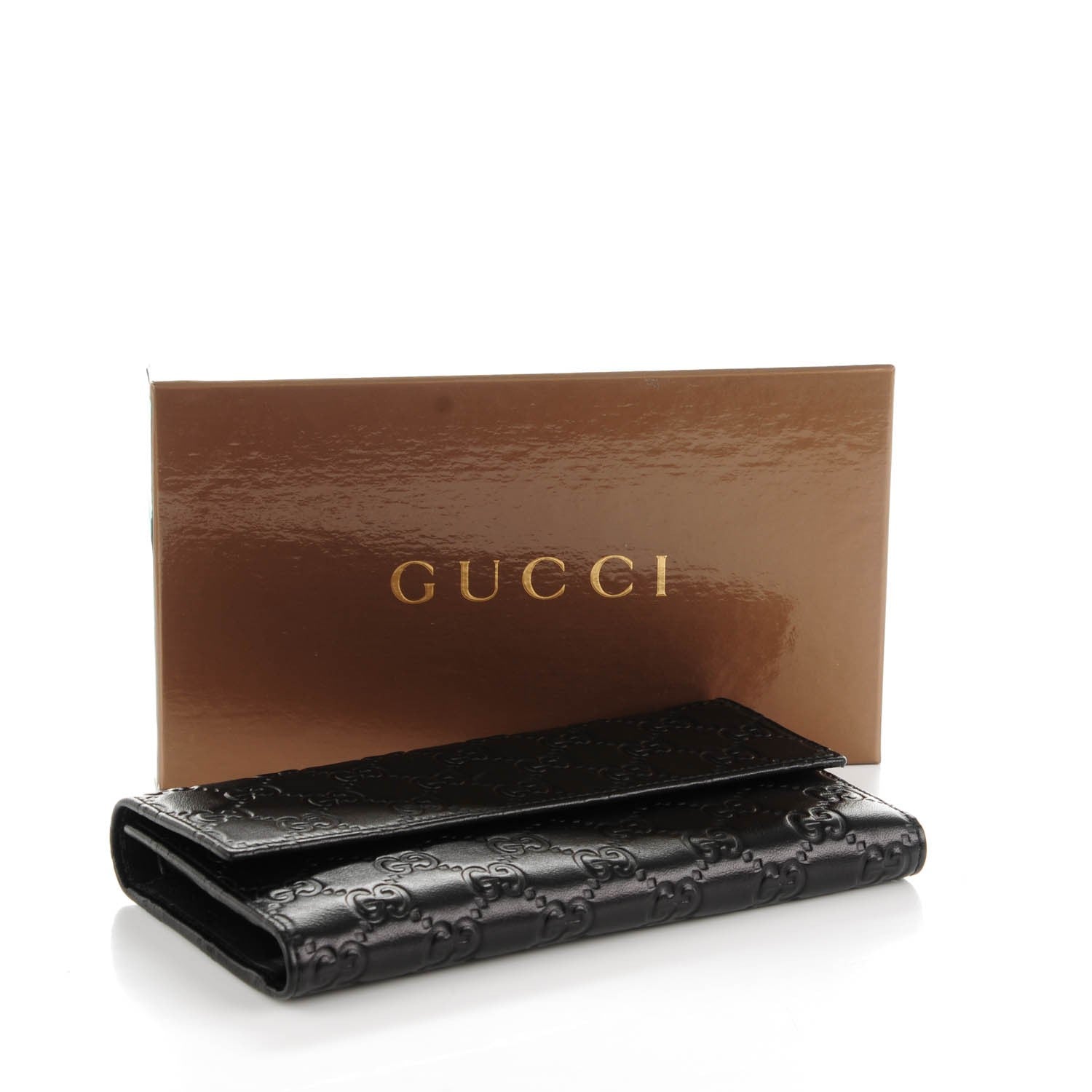 Gucci Guccissima Continental Flap Wallet Black 4 of 7