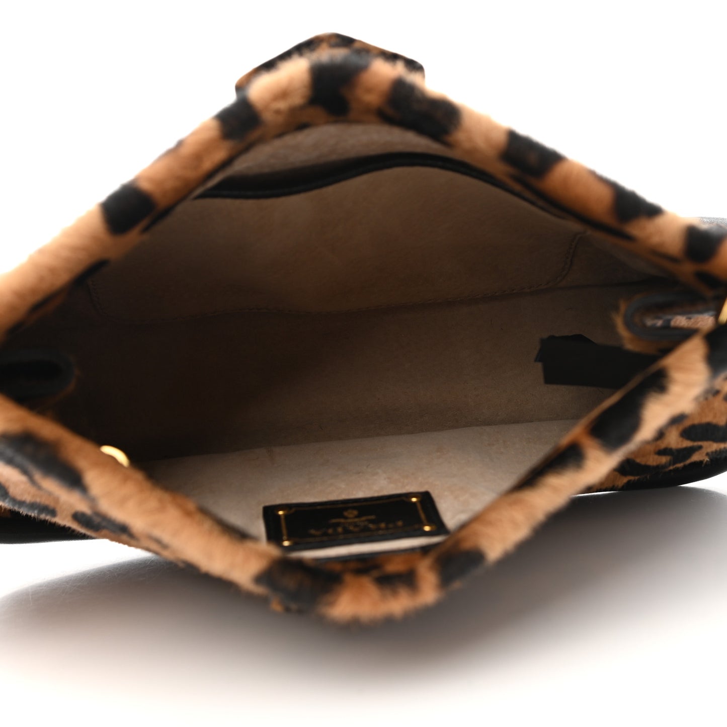 Calf Hair Leopard Print Clutch Miele