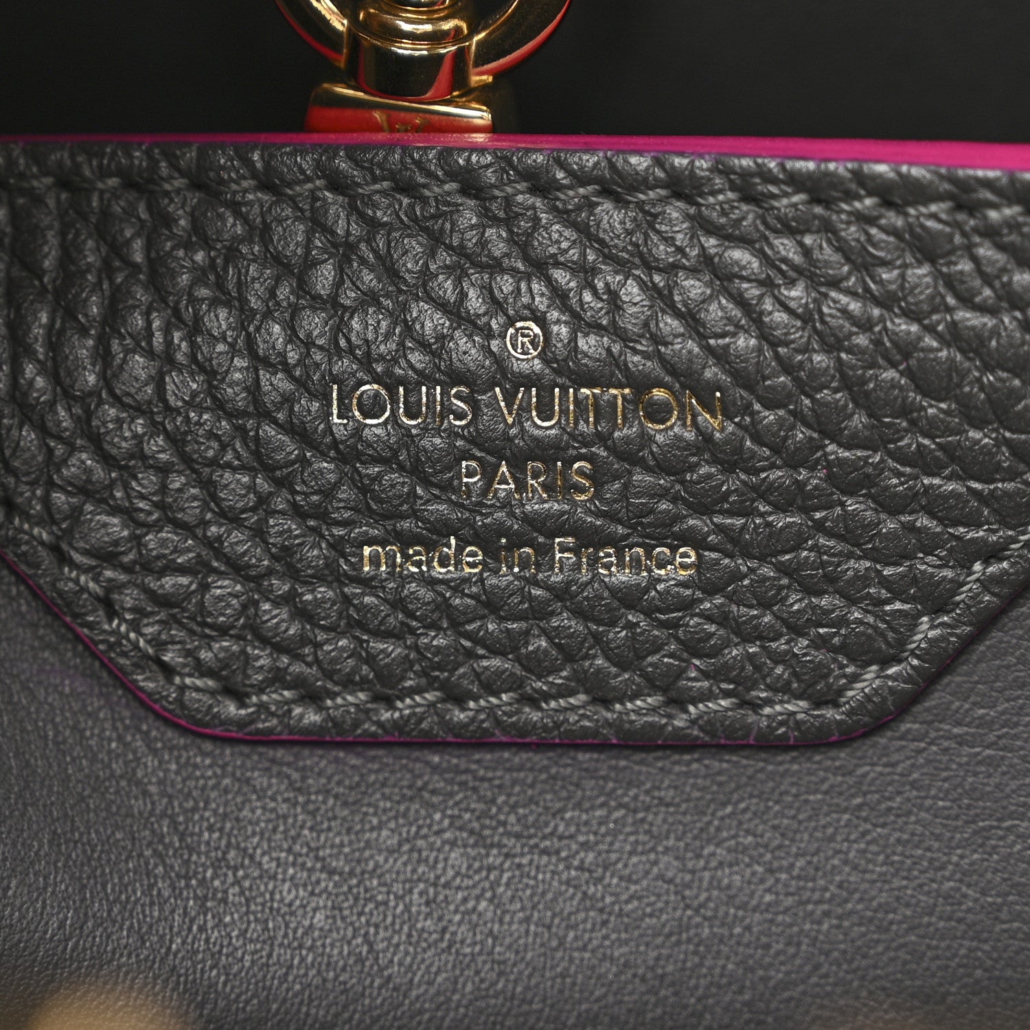 Louis Vuitton Taurillon Capucines PM Grey Pink 6 of 12