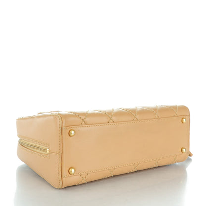 Chanel Calfskin Wild Stitch Top Handle Bag Beige 5 of 18