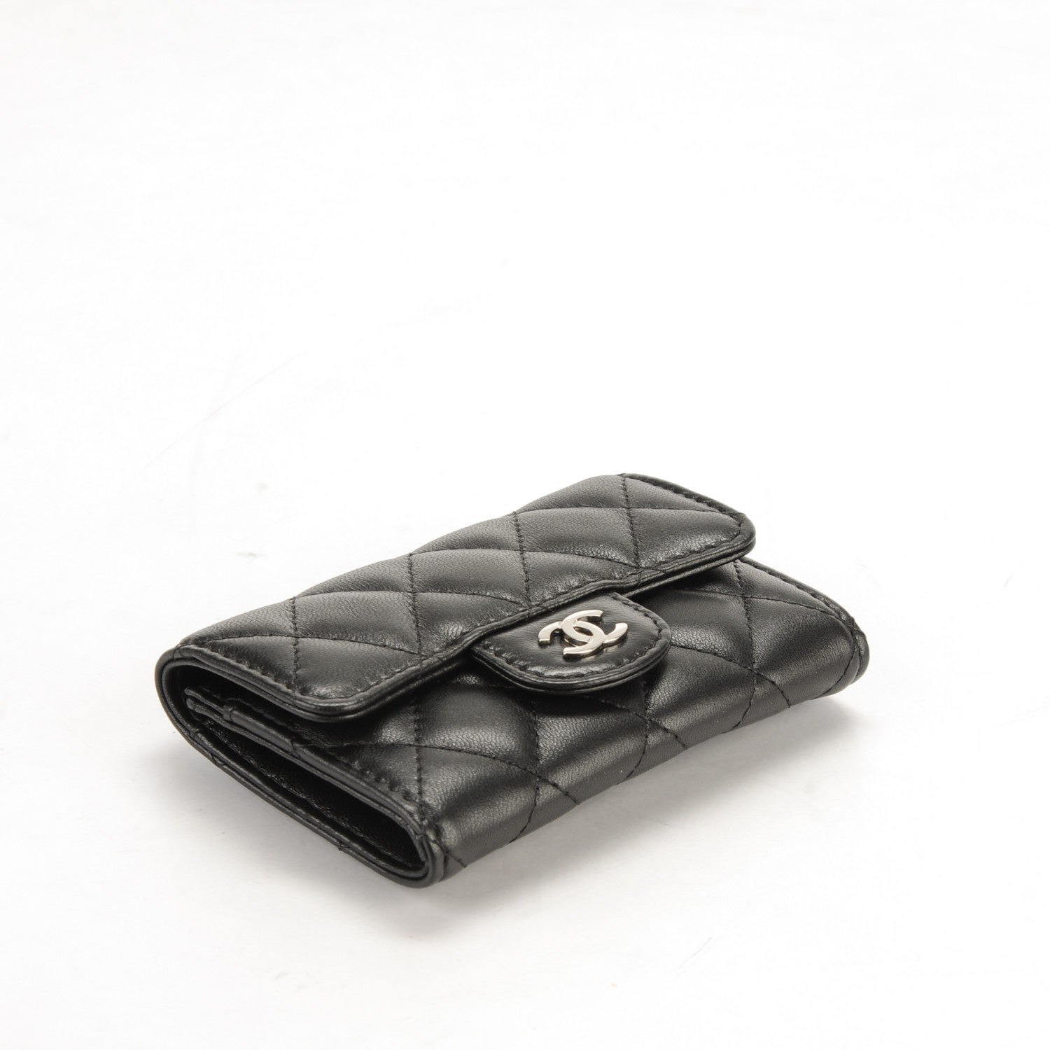Chanel Lambskin Quilted Flap Card Holder Black 4 of 8