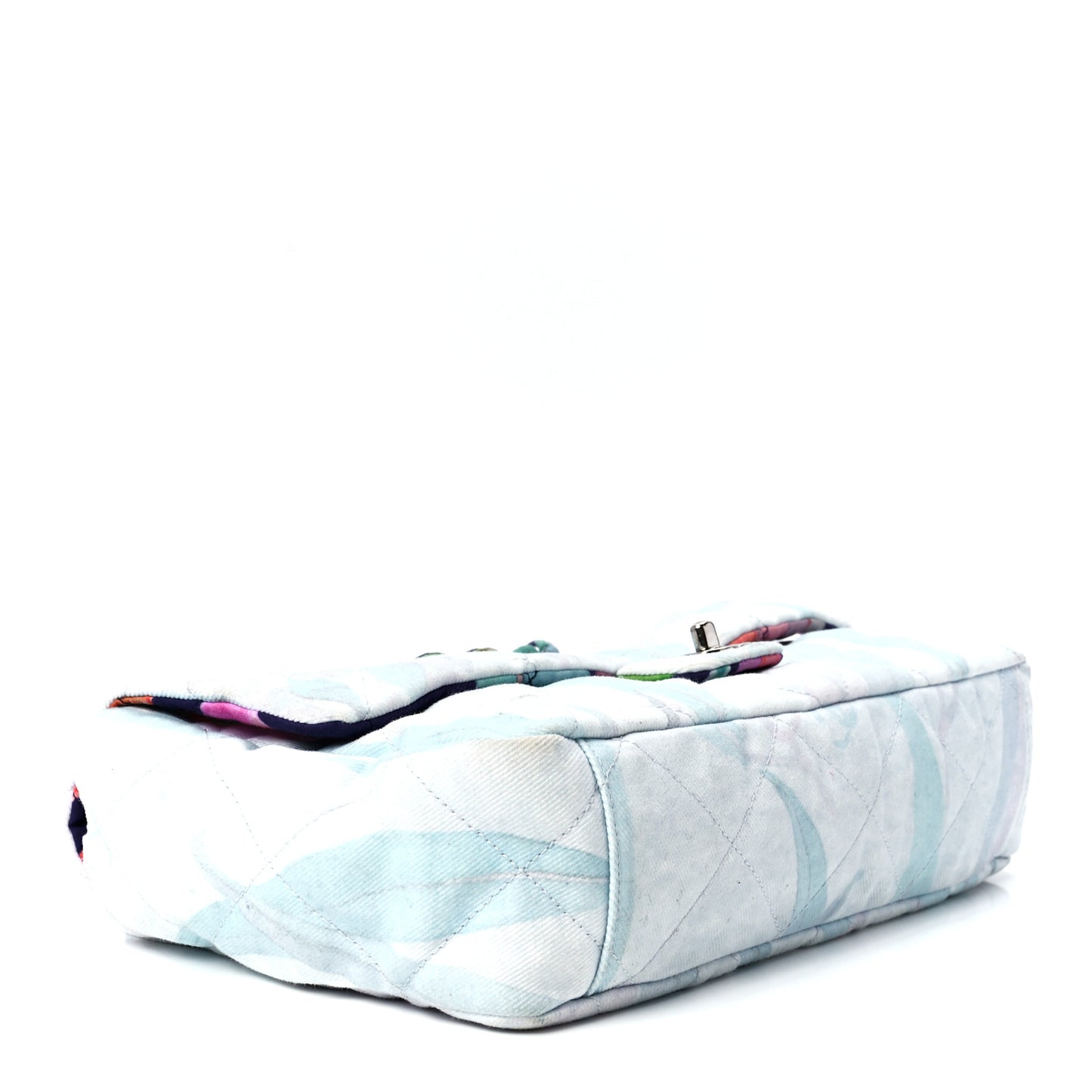 Canvas Quilted Jungle Jeans Flap White Multicolor