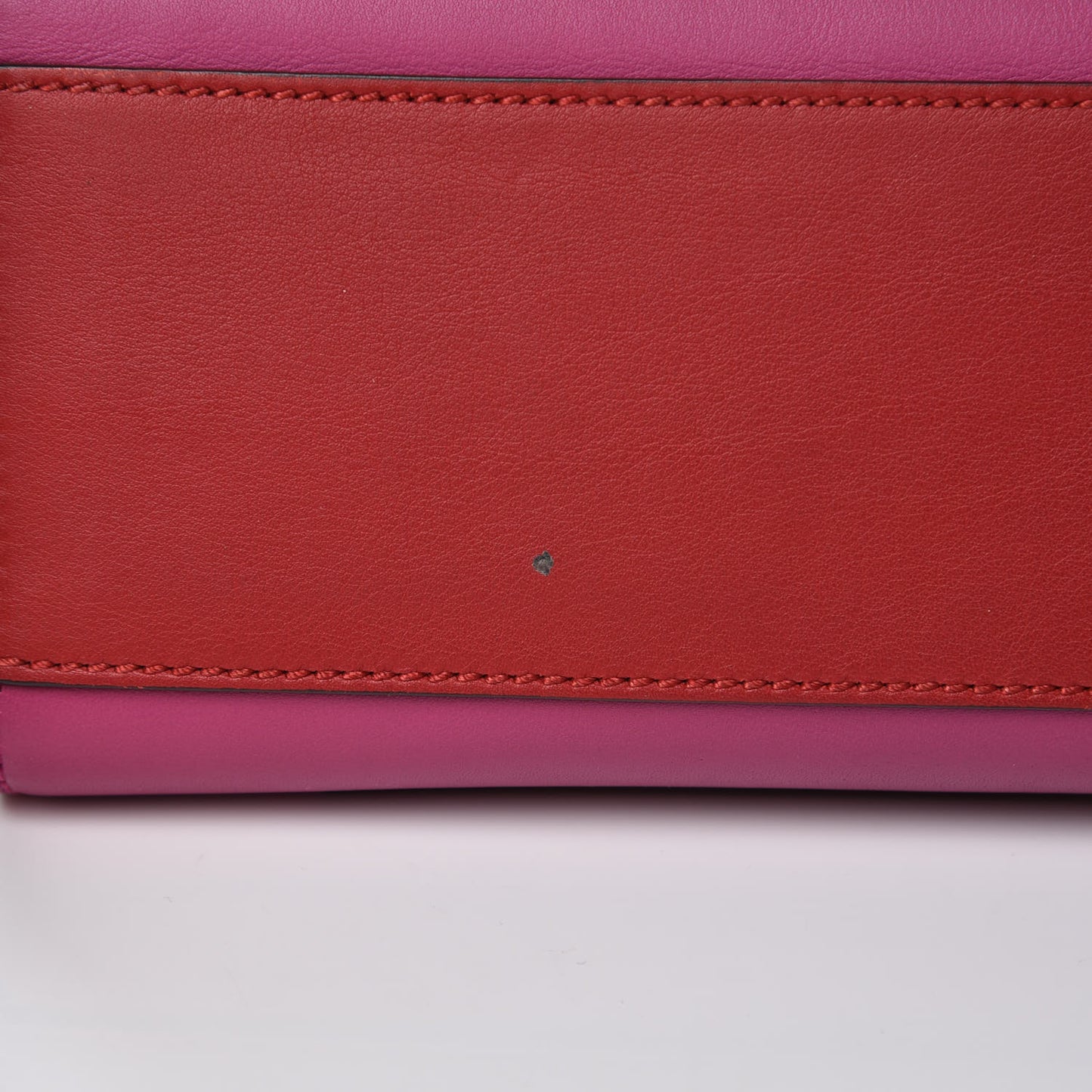 Moon Calfskin Bi-Color Medium Padlock Shoulder Bag New Rosette Hibiscus Red