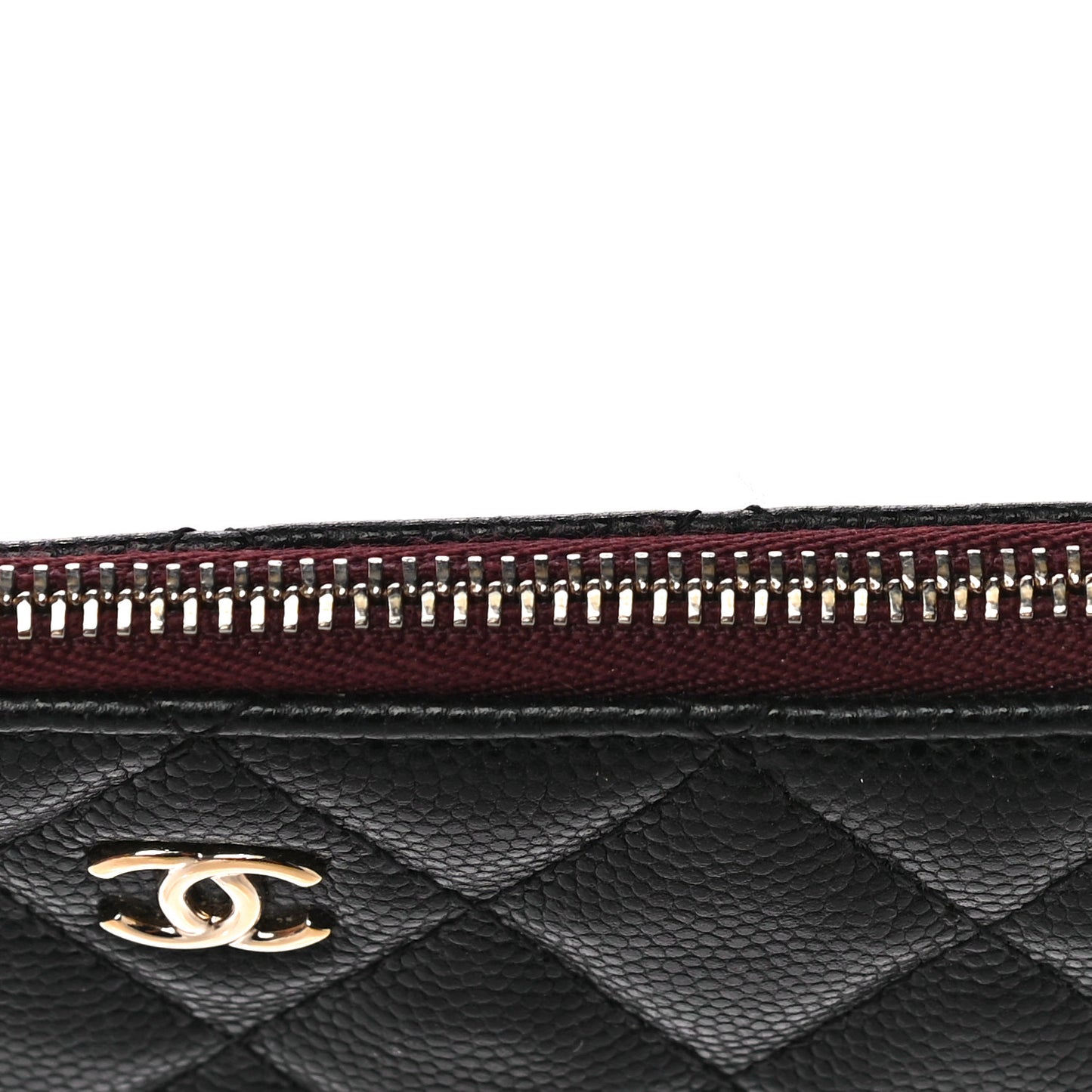 Caviar Quilted Small Cosmetic Case Black