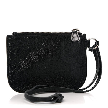 Balenciaga Agneau Giant 12 Silver Hardware Coin Purse Black 3 of 9