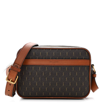 Saint Laurent Canvas Smooth Calfskin Le Monogramme Camera Bag Chestnut 1 of 11