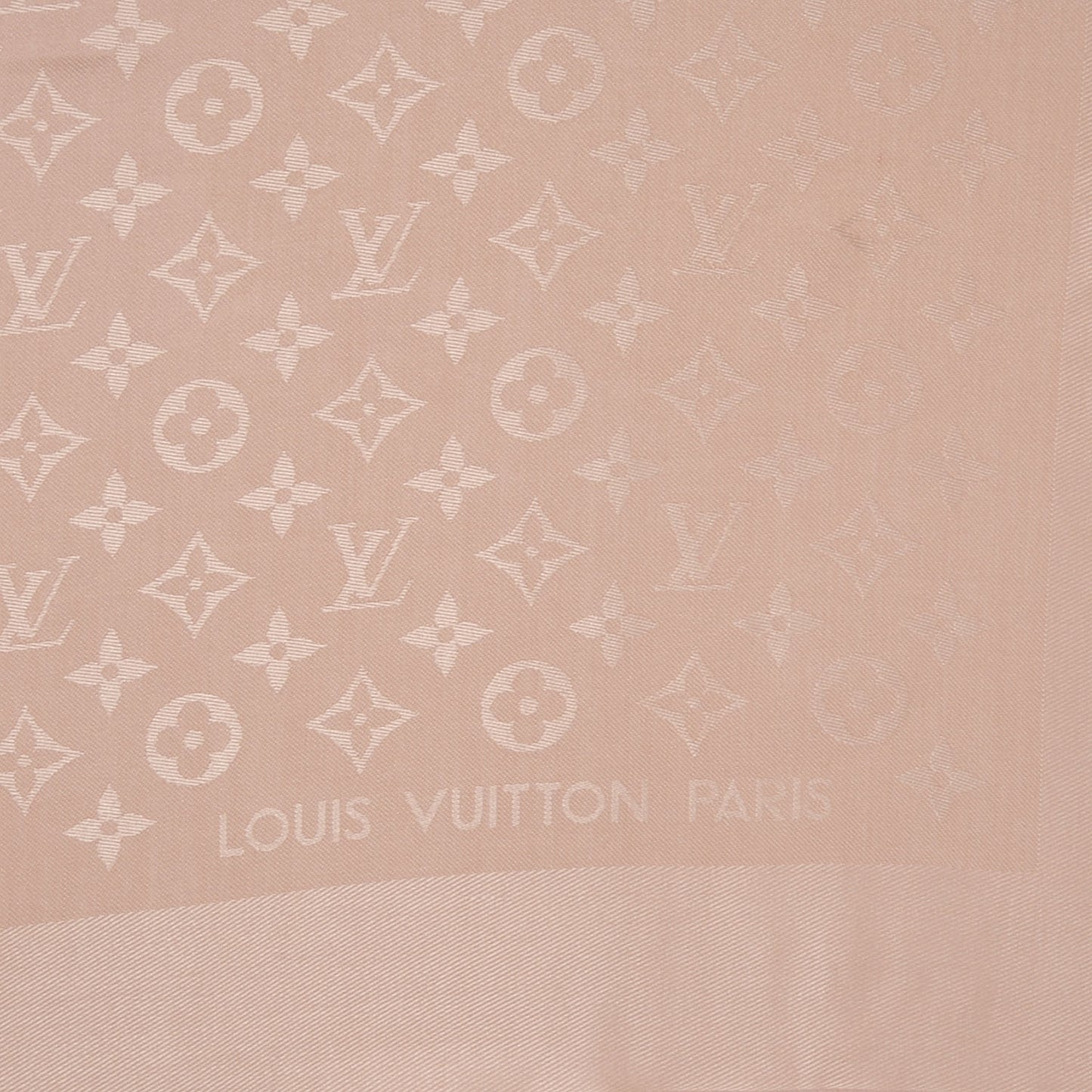 Silk Wool Monogram Shawl Nude