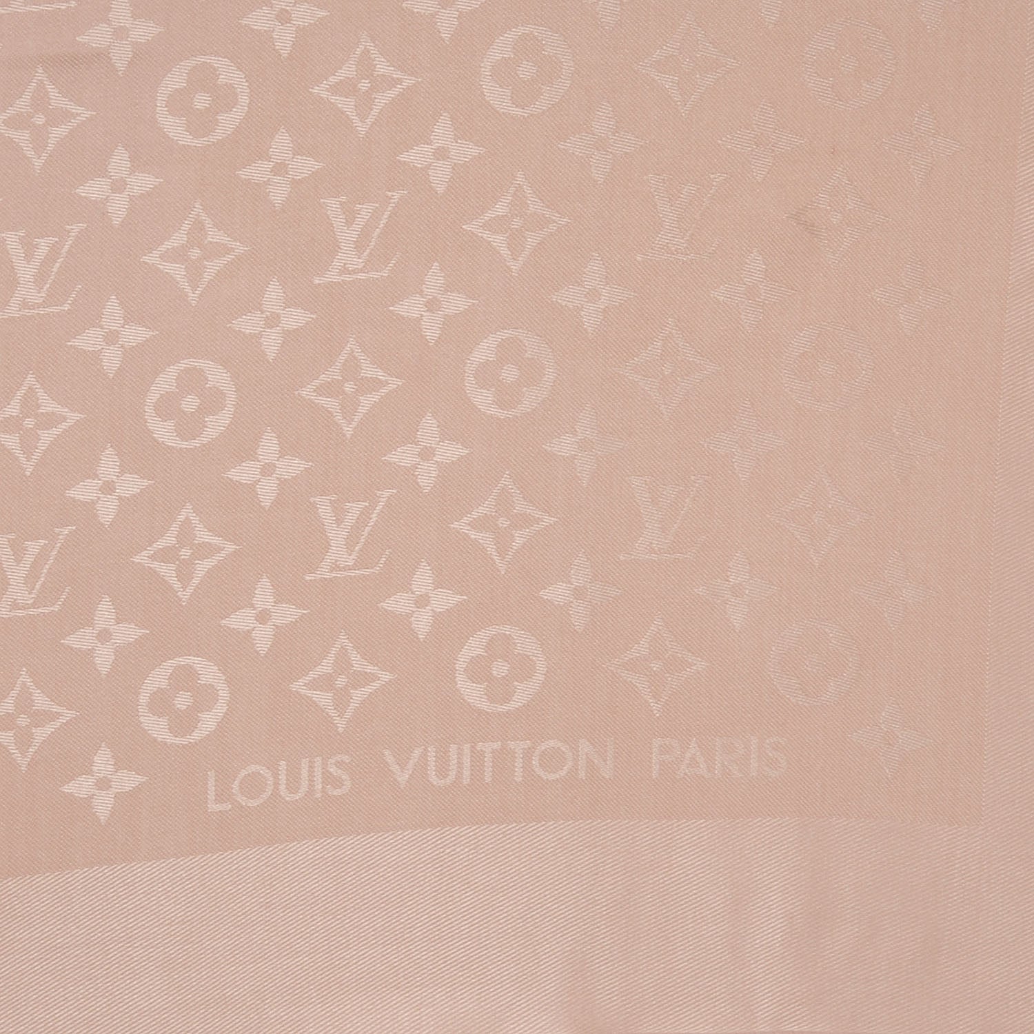 Louis Vuitton Silk Wool Monogram Shawl Nude 1 of 5