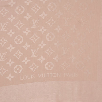 Louis Vuitton Silk Wool Monogram Shawl Nude 1 of 5