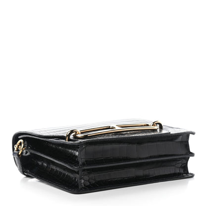 Hermes Shiny Niloticus Crocodile Sac Roulis 23 Bleu Marine 4 of 9