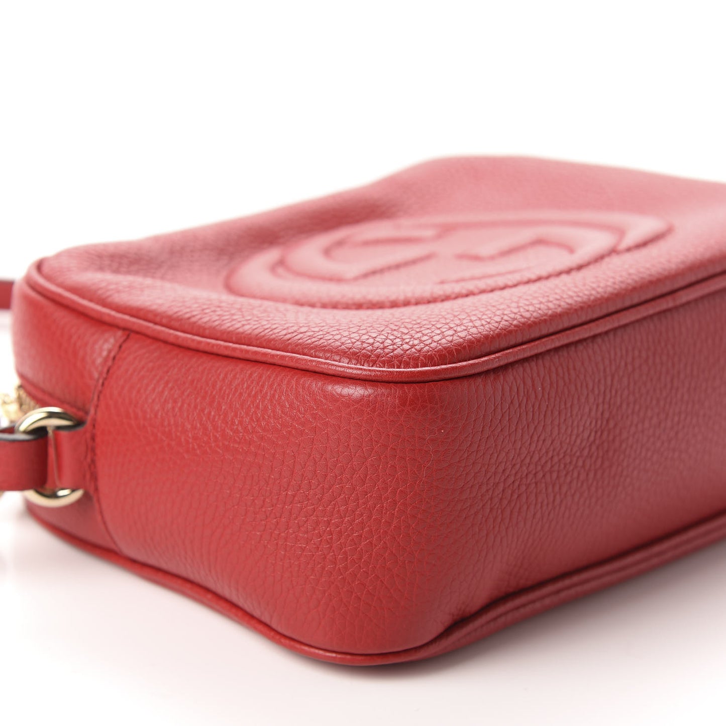 Pebbled Calfskin Small Soho Disco Bag Tabasco Red