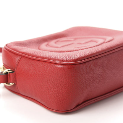 Gucci Pebbled Calfskin Small Soho Disco Bag Tabasco Red 6 of 10