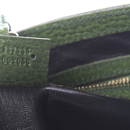 Gucci Soft Grained Calfskin Jackie O Hobo Green 7 of 10