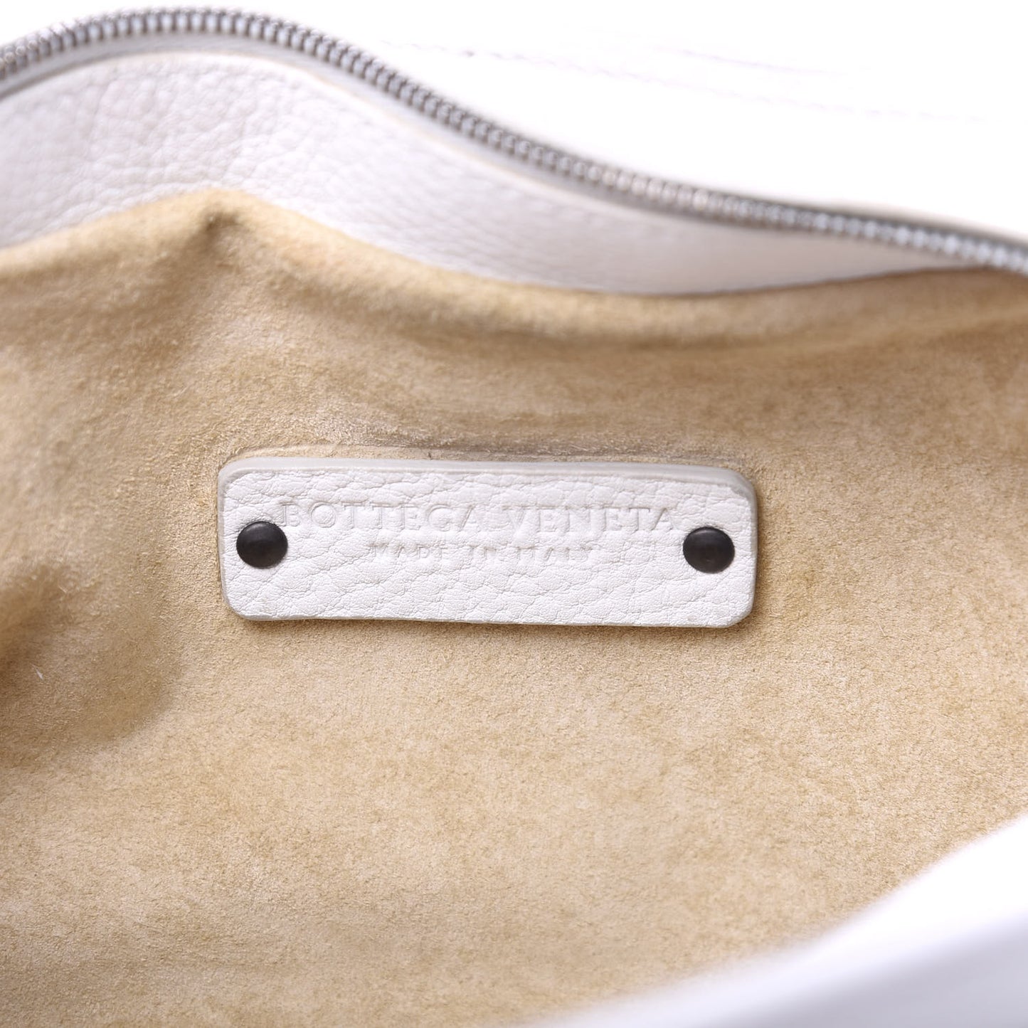 Grained Calfskin Toggle Crossbody White Multicolor