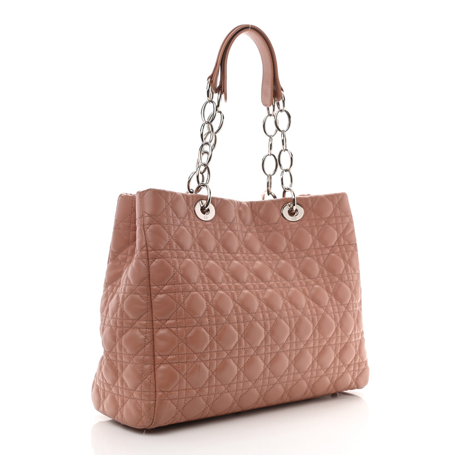 Lambskin Cannage Large Dior Soft Shopping Tote Bois de Rose