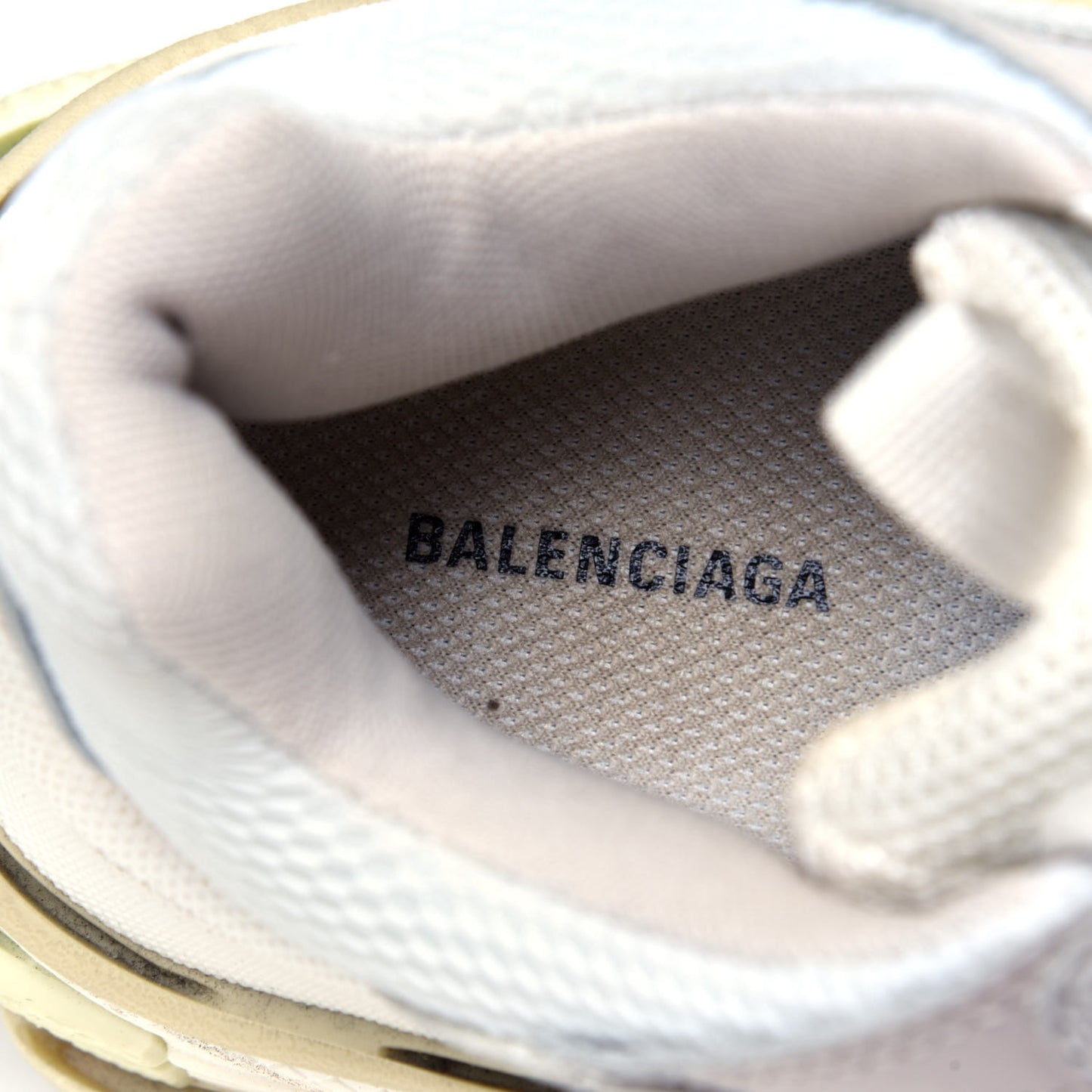 Fabric Mesh Womens Triple S Sneakers 37 White