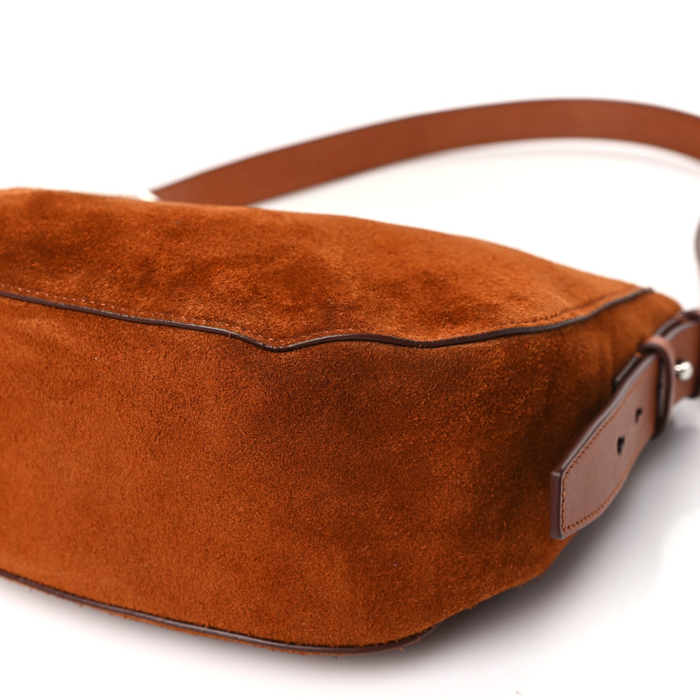 Suede Small Knight Bag Brown Bruciato