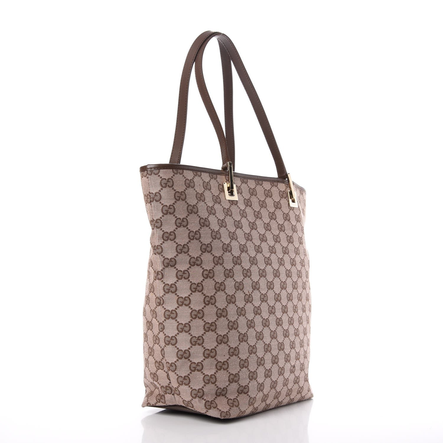Gucci Monogram Large Bucket Tote Dark Brown 3 of 9
