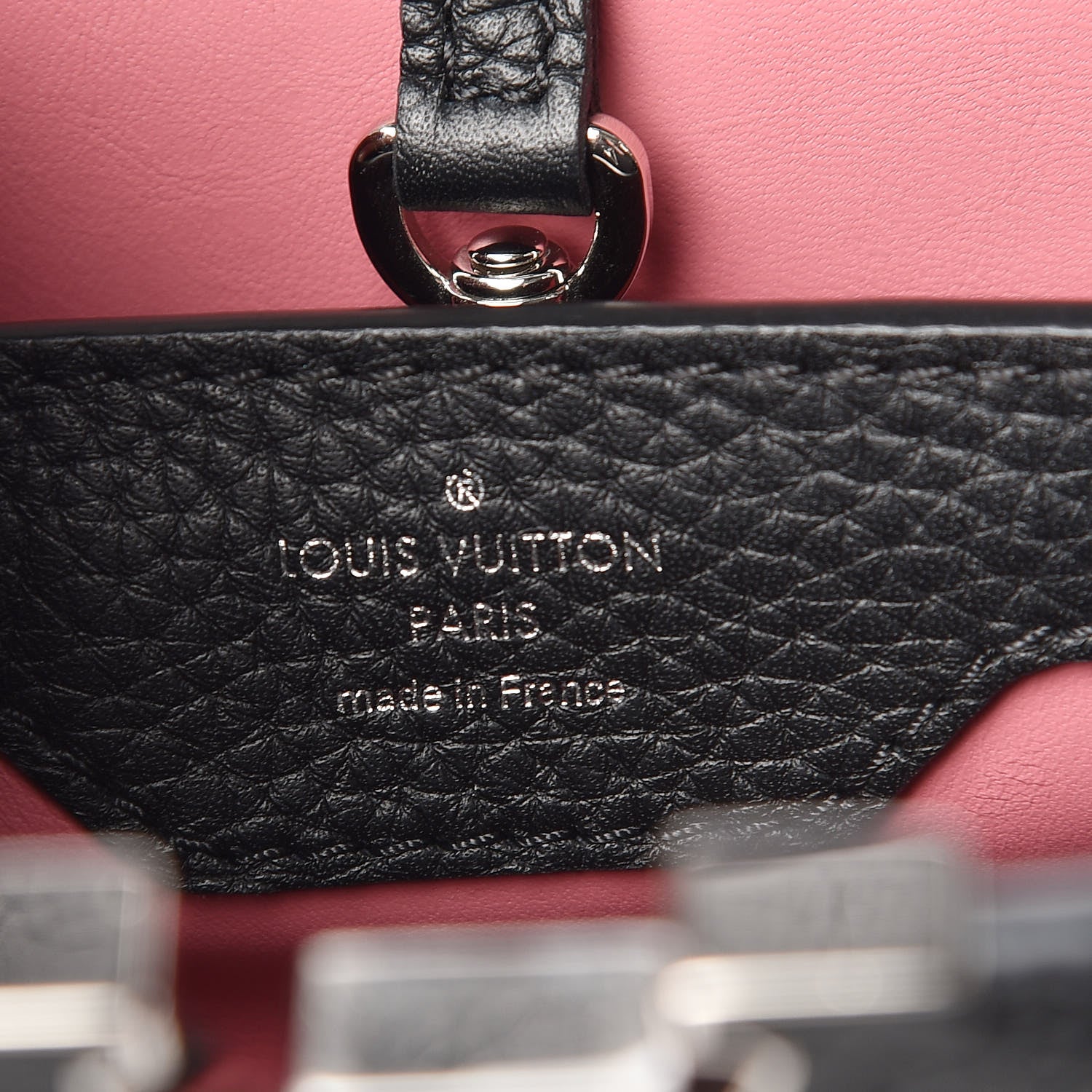 Louis Vuitton Taurillon Flowers Capucines PM Black 6 of 8