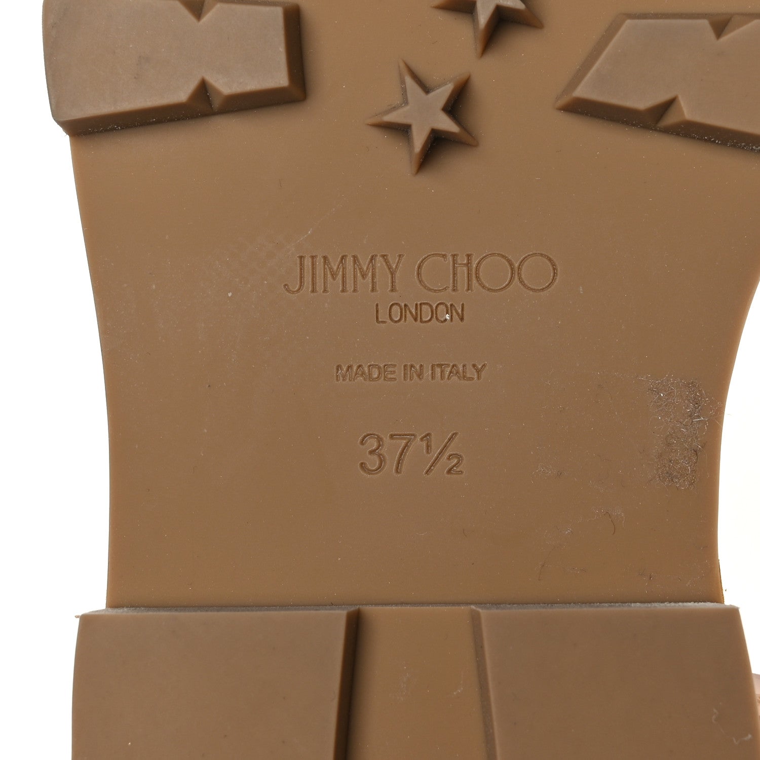 Jimmy Choo Suede Crystal Clayton Flat Ankle Boots 37.5 Caramel 7 of 7