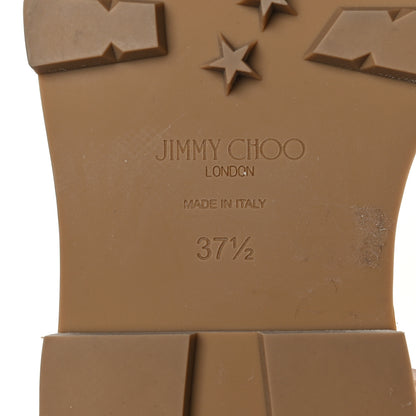 Jimmy Choo Suede Crystal Clayton Flat Ankle Boots 37.5 Caramel 7 of 7