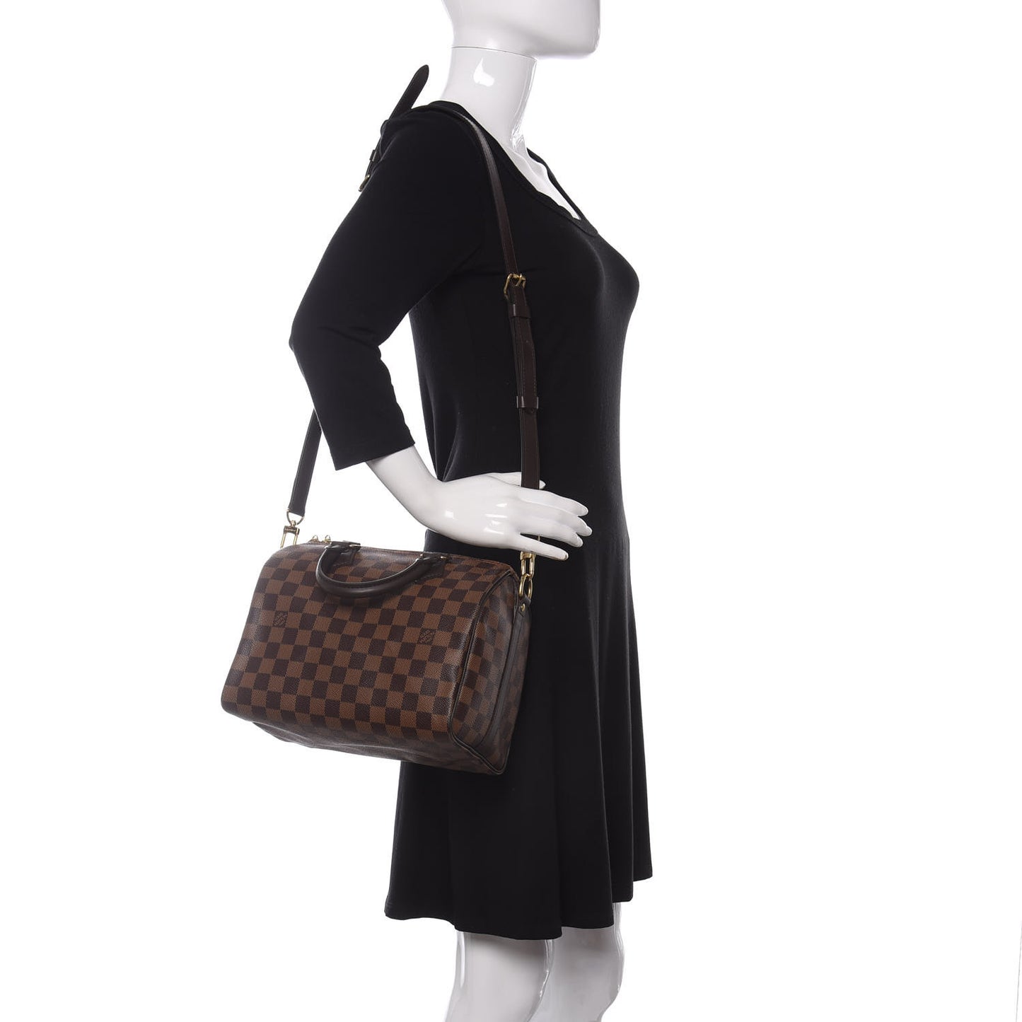 Damier Ebene Speedy Bandouliere 25