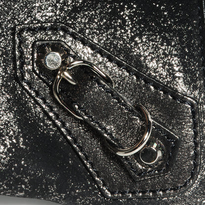 Balenciaga Metallic Calfskin Milkyway Ligne Papier Messenger Black 7 of 10