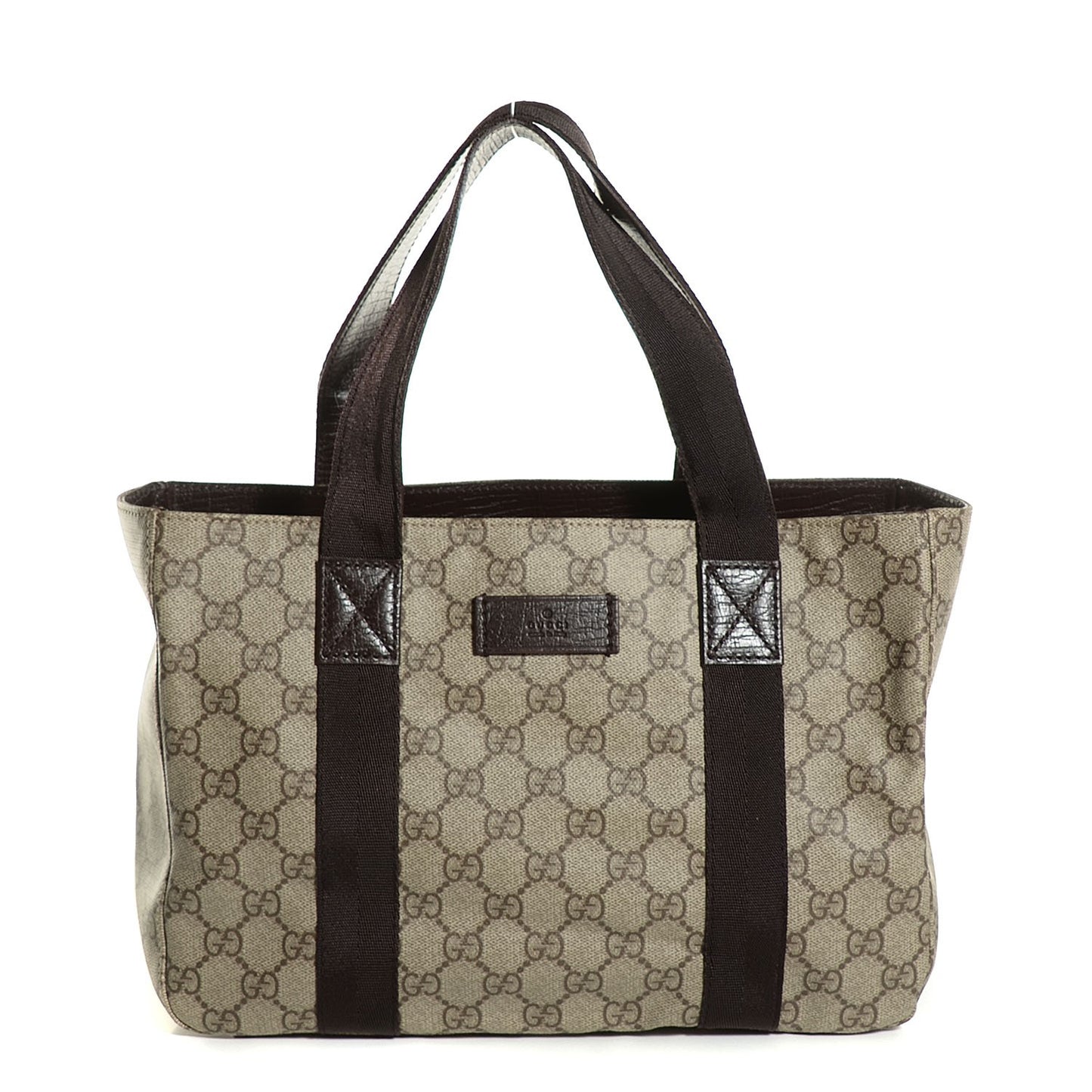 GG Plus Small Monogram Tote Dark Brown