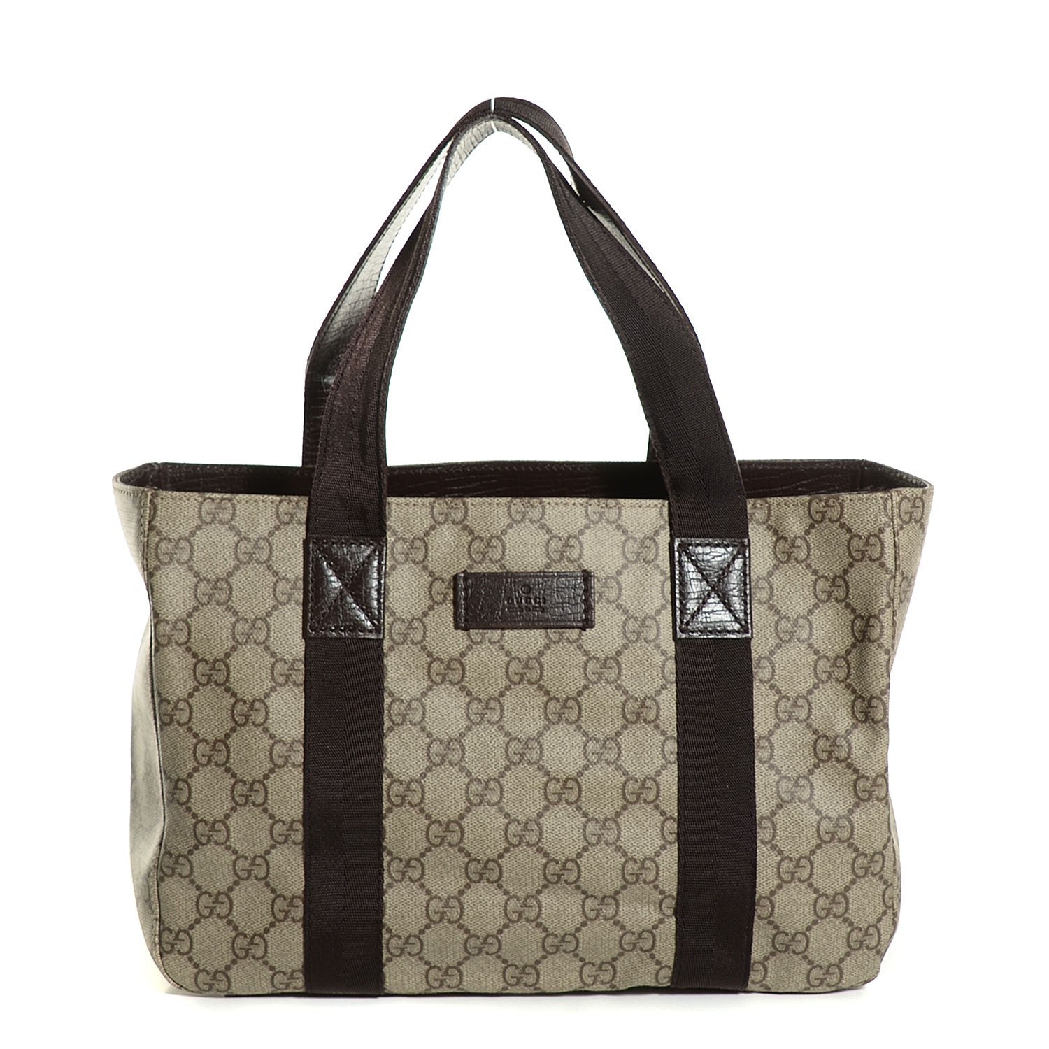 Gucci GG Plus Small Monogram Tote Dark Brown 1 of 7