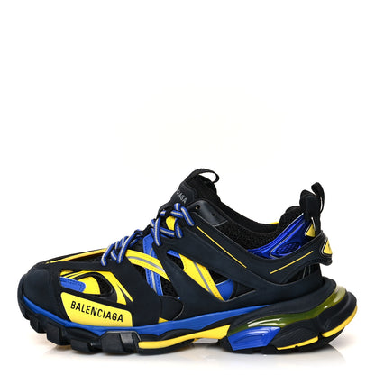 Balenciaga Mesh Nylon Mens Track Sneakers 40 Black Yellow Blue 1 of 7