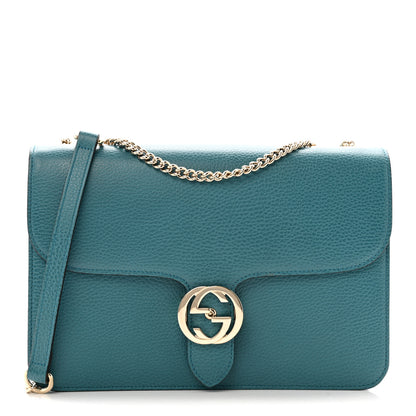 Gucci Dollar Calfskin Interlocking G Shoulder Bag Deep Cobalt 1 of 16