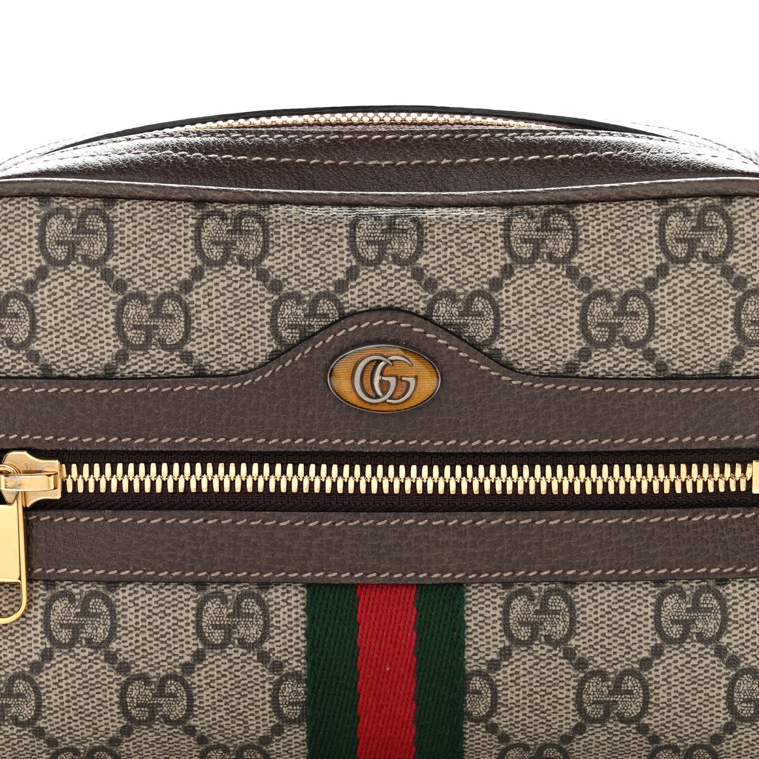Gucci GG Supreme Monogram Web Small Ophidia Belt Bag 75 30 Dark Brown 8 of 10