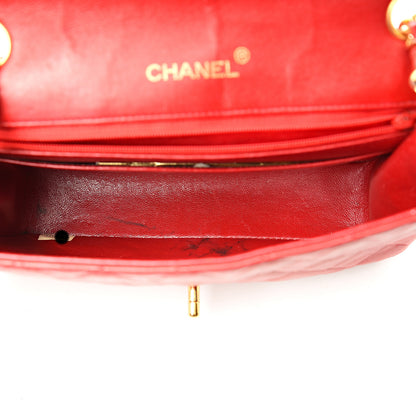 Chanel Lambskin Quilted Small Single Flap Red 4 of 19