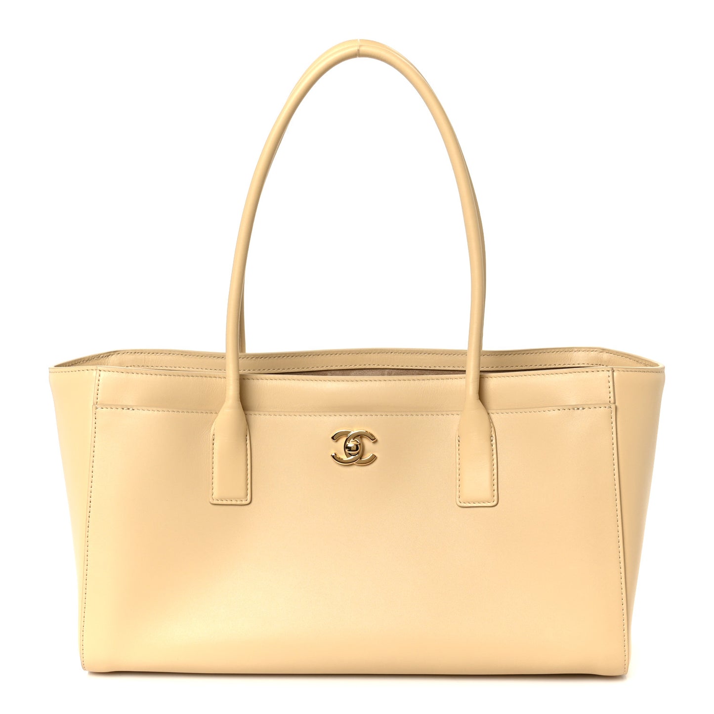 Calfskin Archetype Small Shopping Tote Beige