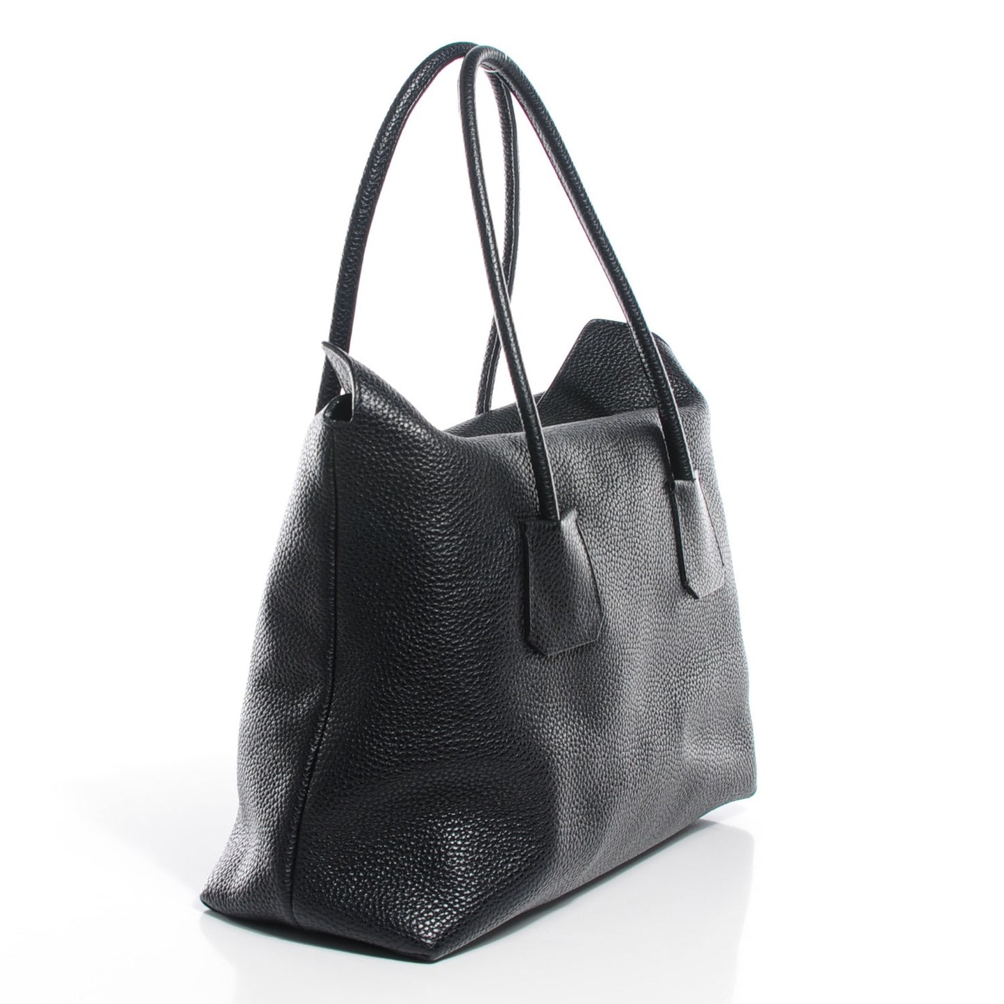 London Grainy Calfskin Medium Baynard Tote Black