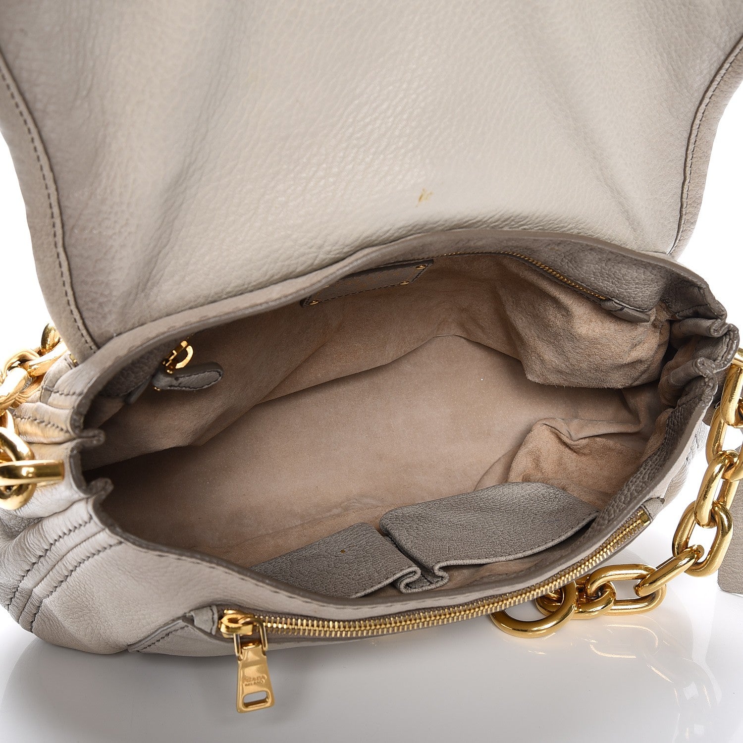 Prada Cervo Shoulder Bag Ghiaccio Sfumato 5 of 13