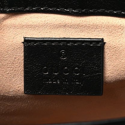 Gucci Monogram Azalea Calfskin Matelasse Diagonal Mini GG Marmont Top Handle Shoulder Bag Beige Ebony Black 6 of 10