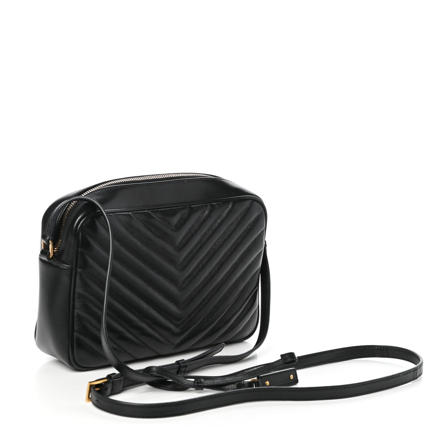 Calfskin Matelasse Monogram Lou Camera Bag Black