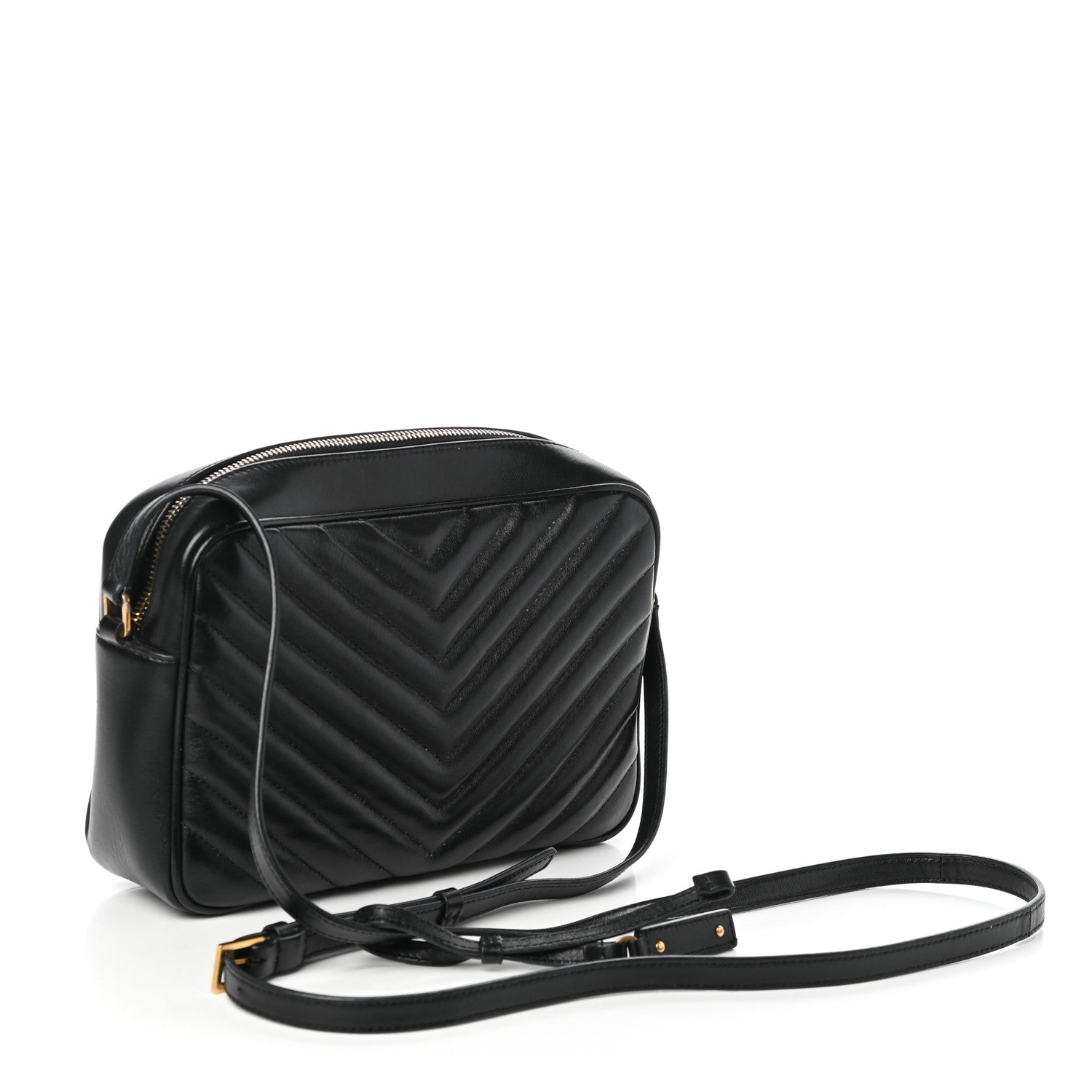 Saint Laurent Calfskin Matelasse Monogram Lou Camera Bag Black 3 of 10