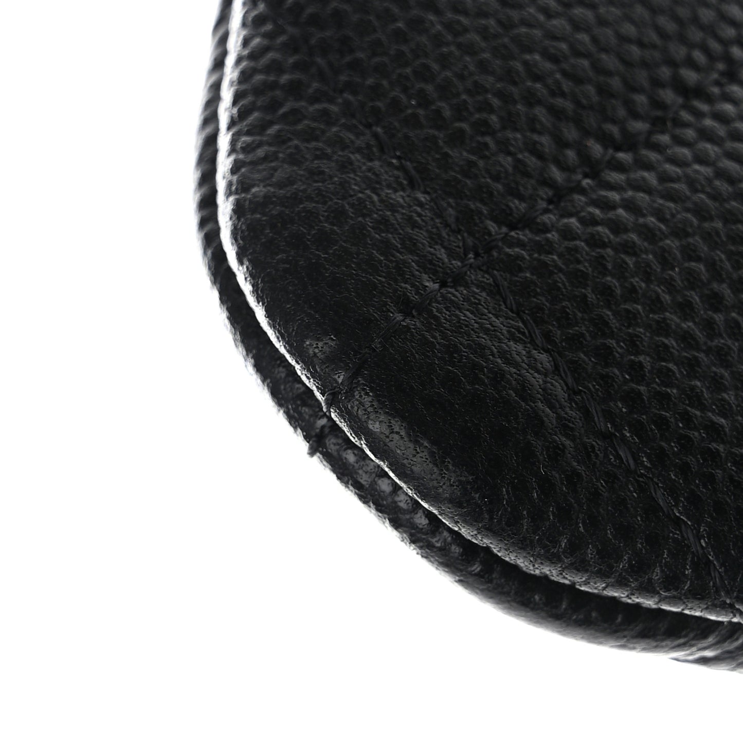 Caviar Quilted Small Cosmetic Case Black